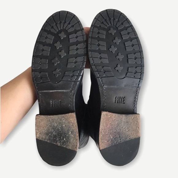 Frye Veronica Pull On Black Leather Short Booties - Picture 12 of 16